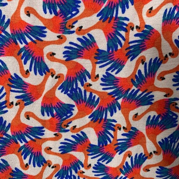 Boden flamingo strappy deep scoop below knee jersey knit midi dress with pockets - Picture 4 of 12